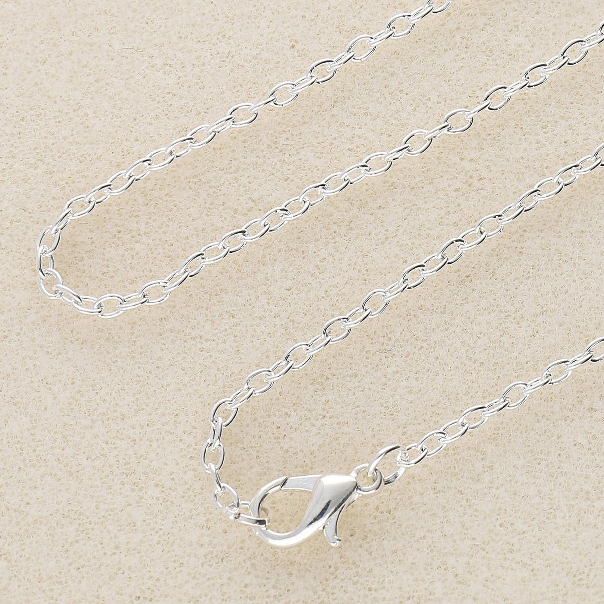 Fertige Halskette 77 cm - versilbert - PerlineBeads