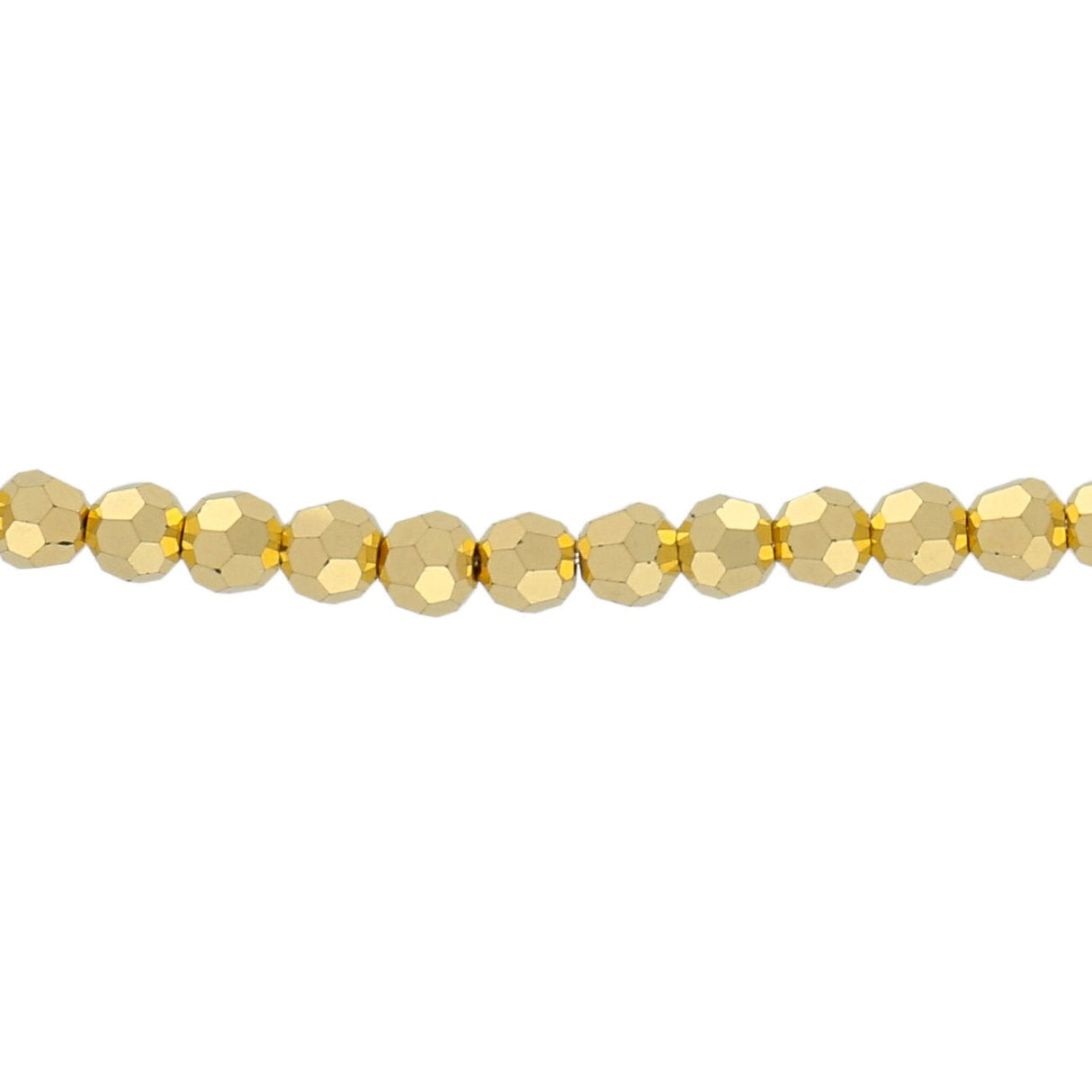 Feuerpolierte Kristall-Glasperle rund, 4 mm - Crystal Aurum Full - PerlineBeads