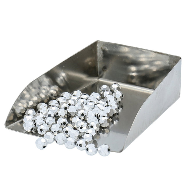 Feuerpolierte Kristall-Glasperle rund, 4 mm - Crystal Labrador - PerlineBeads