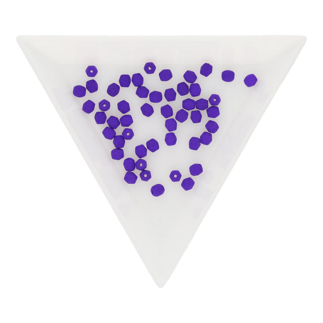 Fire polished 3 mm Glasperlen - Neon Dark Purple - PerlineBeads