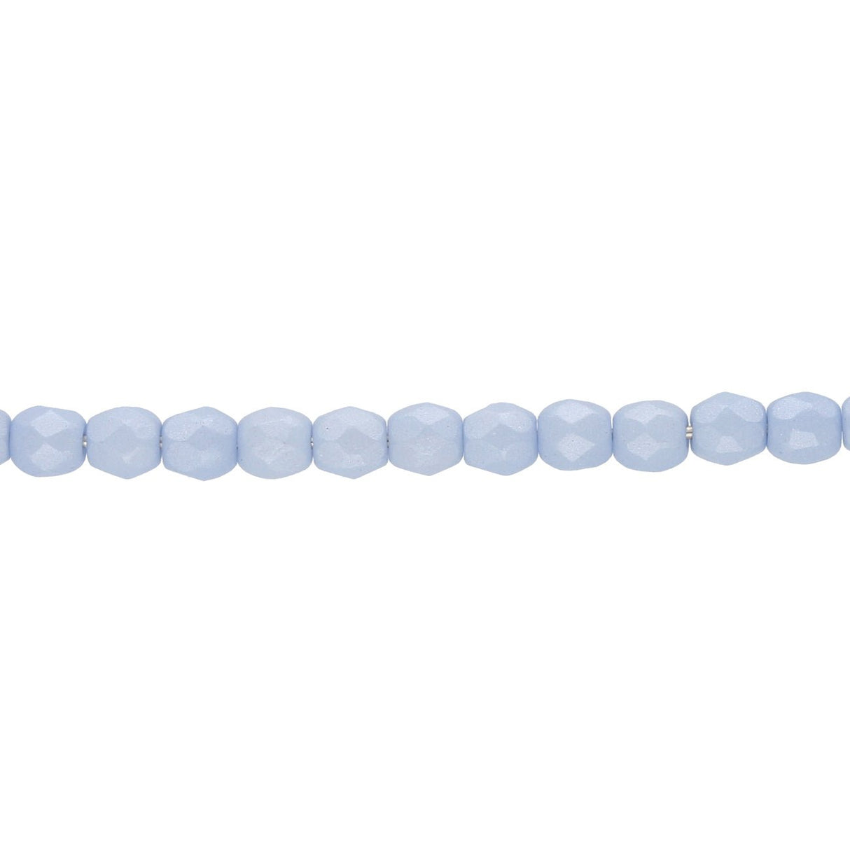 Fire polished 3 mm Glasperlen - Powdery Pastel Blue - PerlineBeads