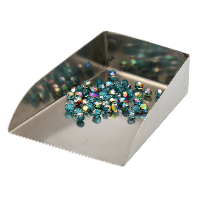 Fire polished 3 mm Glasperlen - Teal - Vitral - PerlineBeads