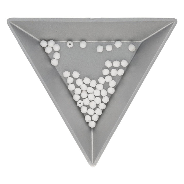 Fire polished 3 mm Glasperlen - White - PerlineBeads