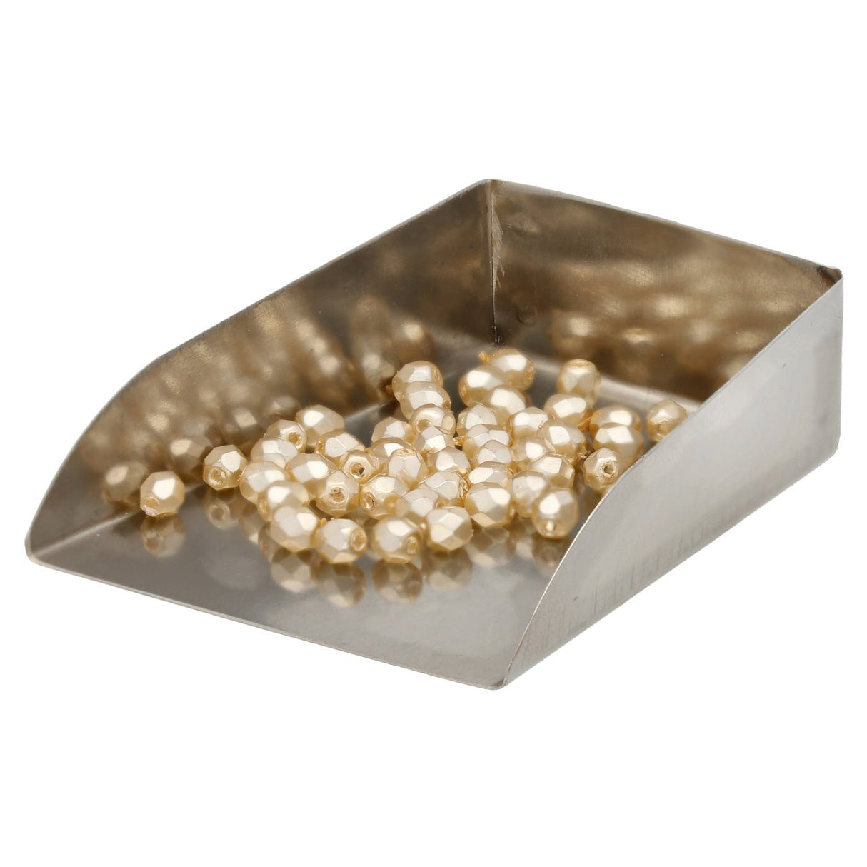 Fire polished 4 mm Glasperlen - Crystal Pearl Peach - PerlineBeads