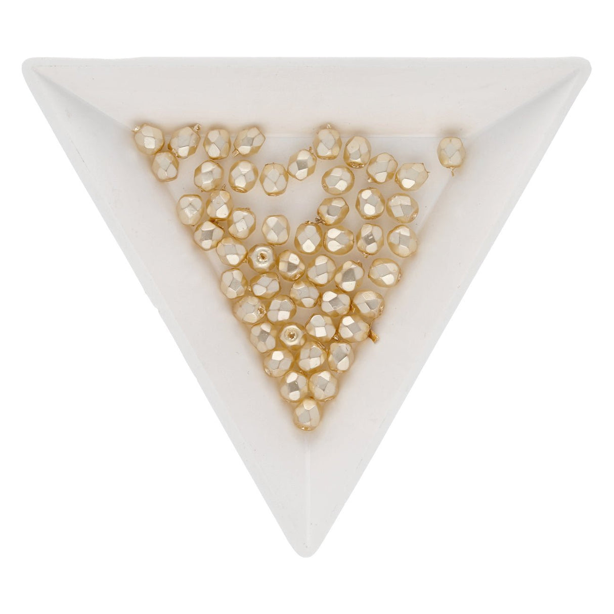 Fire polished 4 mm Glasperlen - Crystal Pearl Peach - PerlineBeads