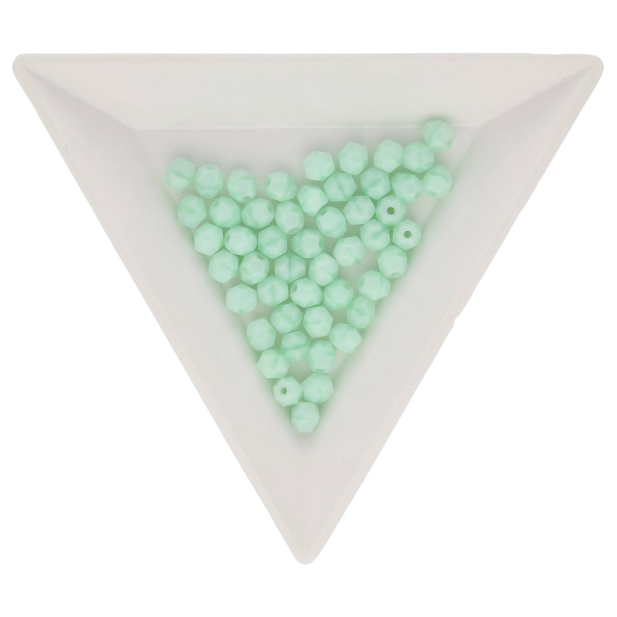 Fire polished 4 mm Glasperlen - Opaque Azure Turquoise - PerlineBeads