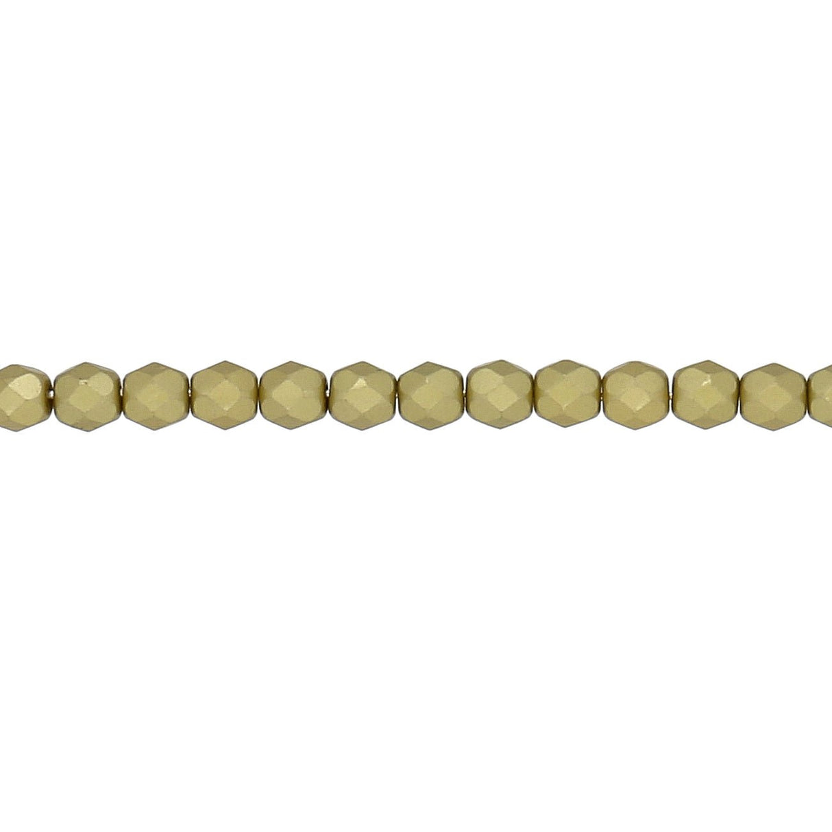 Fire polished 4 mm Glasperlen - Pastel lime - PerlineBeads