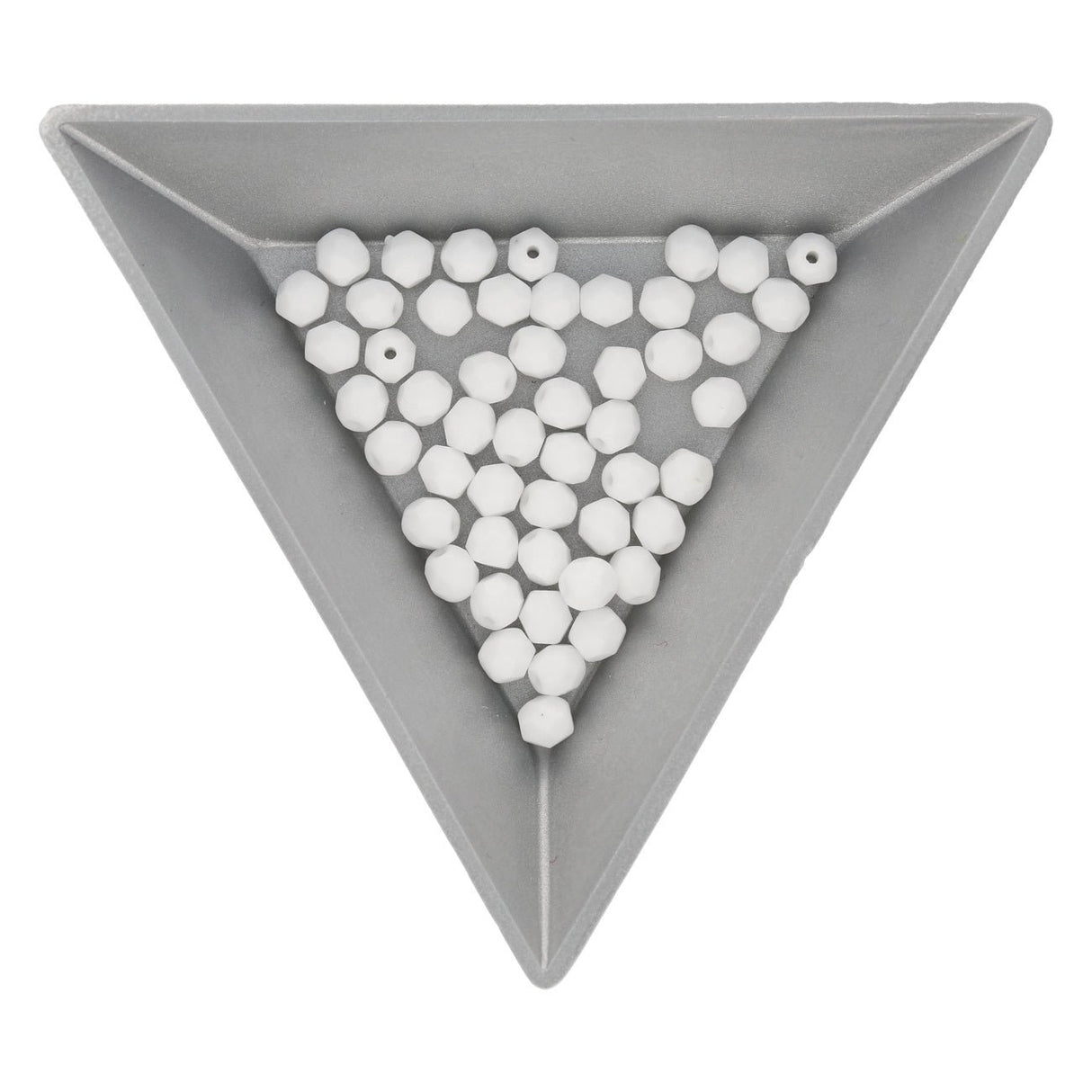 Fire polished 4 mm Glasperlen - White - PerlineBeads