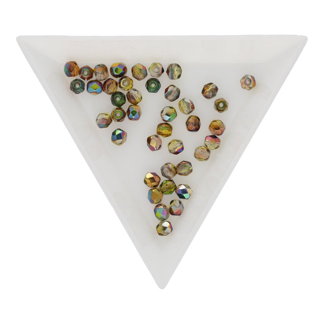 Fire polished 4 mm - Magic Yellow Brown - PerlineBeads