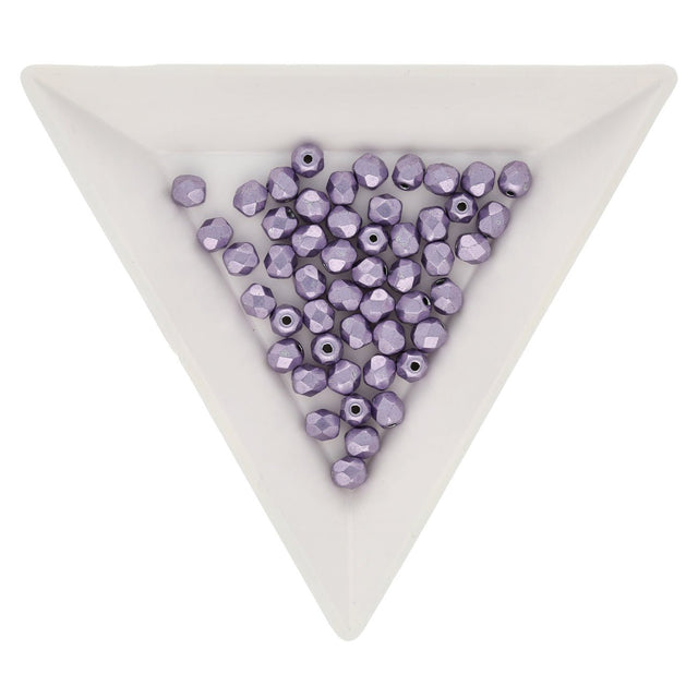 Fire polished 4 mm - Saturated Metallic Ballet Slipper - PerlineBeads