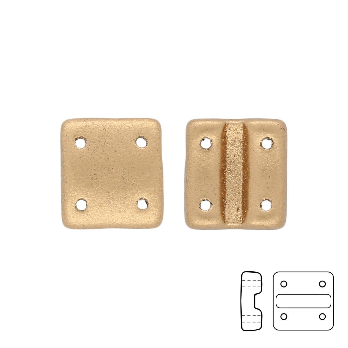 Fixer Beads vertikale Ausführung - Crystal Bronze Pale Gold - PerlineBeads