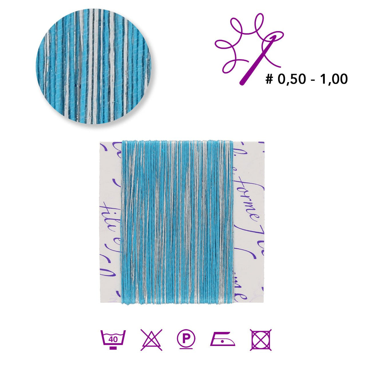 Florence Schmuckgarn - Türkis / Silber (UN005/A) - PerlineBeads