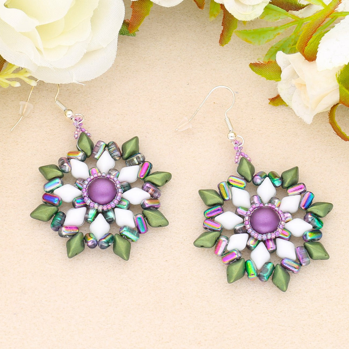 GemDuo - Chalk - PerlineBeads