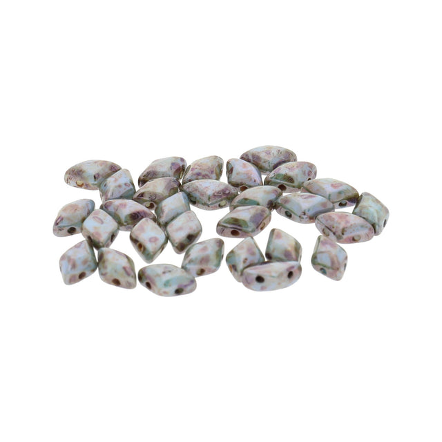 GemDuo - Chalk Lazure Blue - PerlineBeads