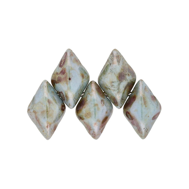 GemDuo - Chalk Lazure Blue - PerlineBeads