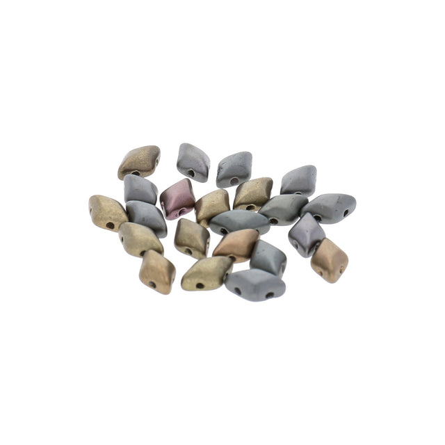 GemDuo - Crystal Grey Rainbow - PerlineBeads