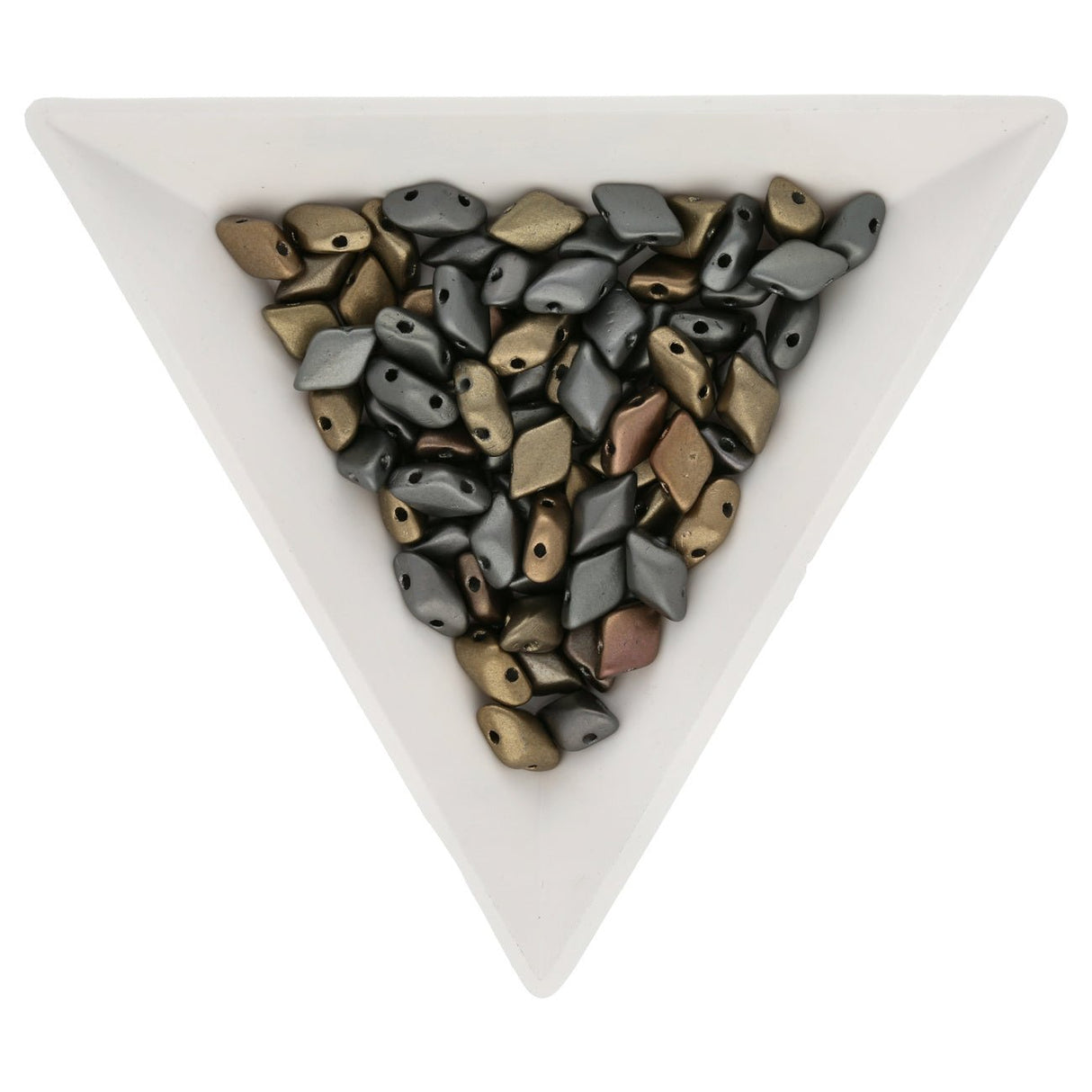 GemDuo - Crystal Grey Rainbow - PerlineBeads