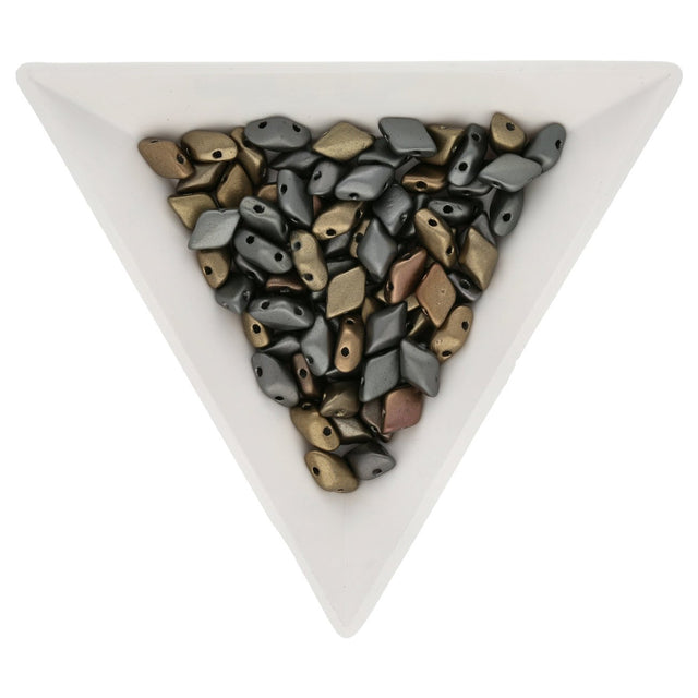 GemDuo - Crystal Grey Rainbow - PerlineBeads