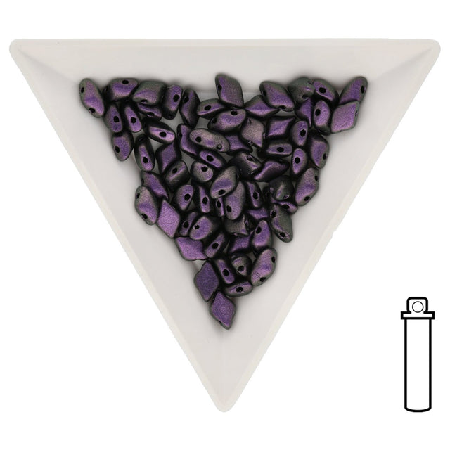GemDuo - Polychrome Black Raspberry - PerlineBeads