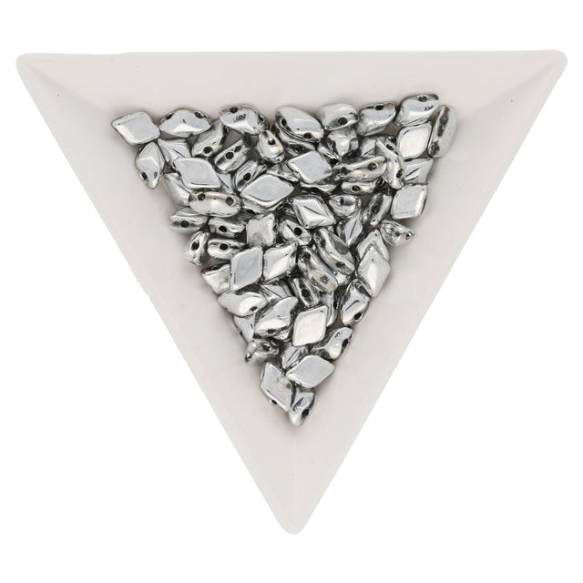 GemDuo - Silver - PerlineBeads