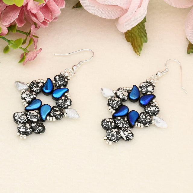 GemDuo - Silver Splash Chalk - PerlineBeads