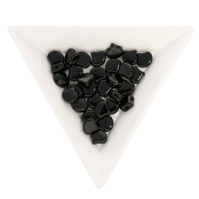 Ginko Leaf Bead - Jet - PerlineBeads