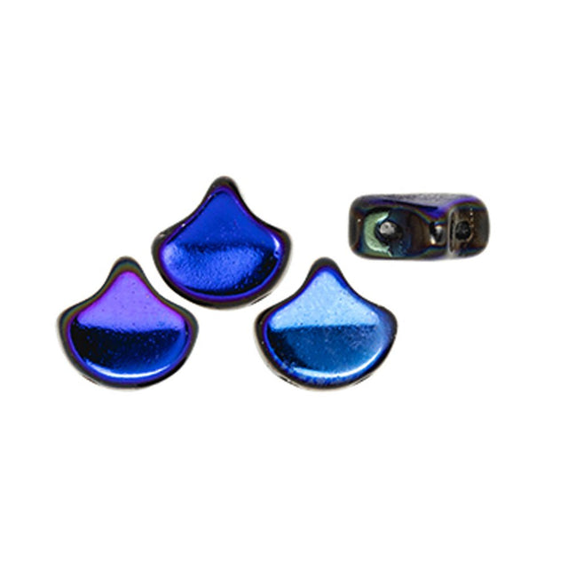 Ginko Leaf Bead - Jet Azuro - PerlineBeads