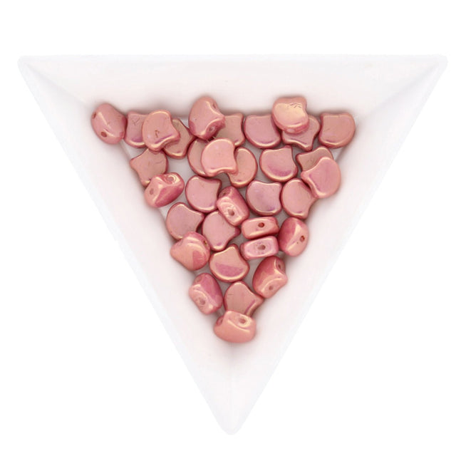 Ginko Leaf Bead - Luster - Metallic Red - PerlineBeads