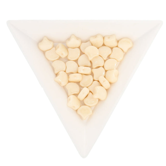 Ginko Leaf Bead - Luster - Opaque Champagne - PerlineBeads