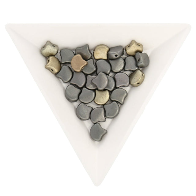 Ginko Leaf Bead - Matte - Metallic Leather - PerlineBeads