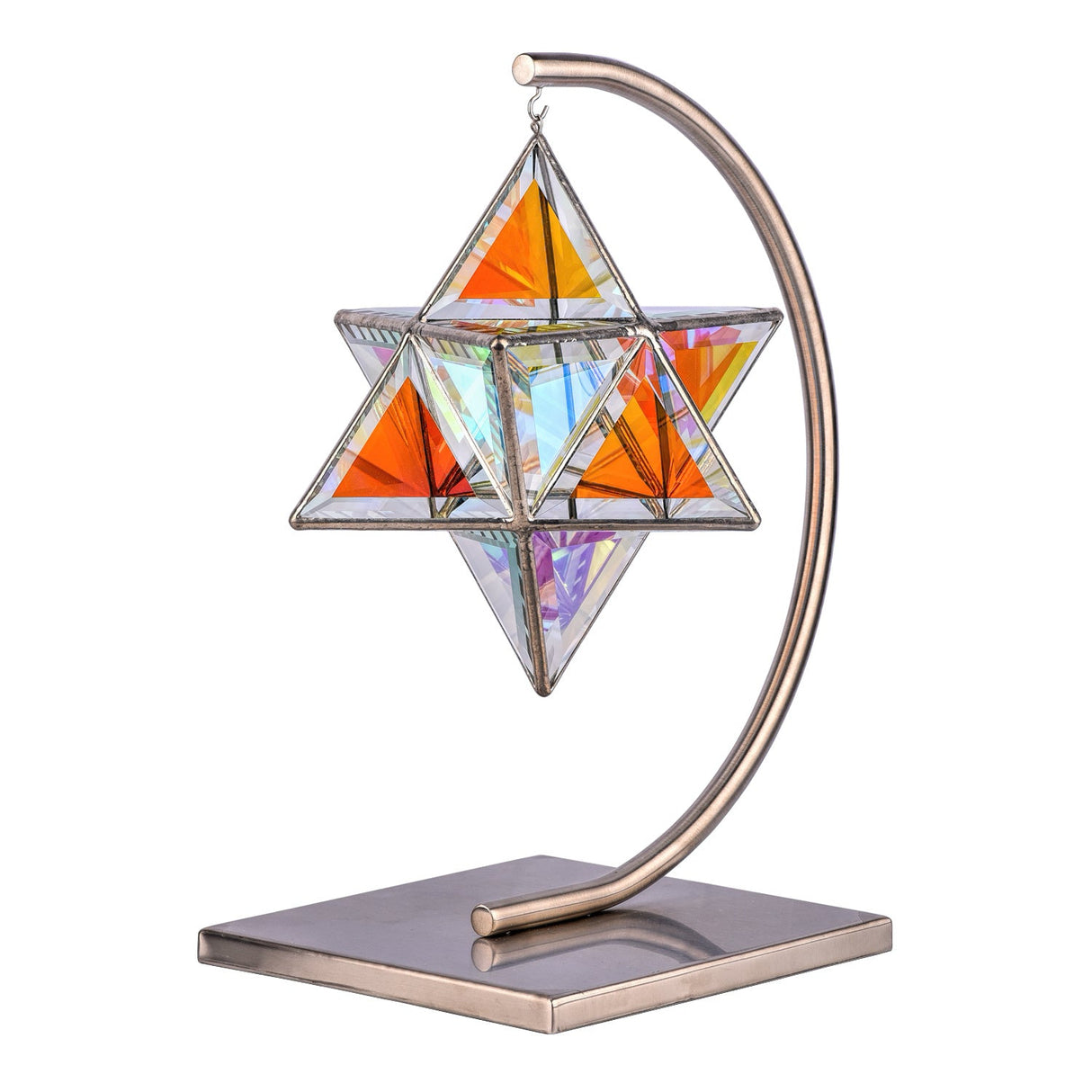 Glas-Skulptur Ariel, Medium, mit zweifarbigem klarem Glas - PerlineBeads