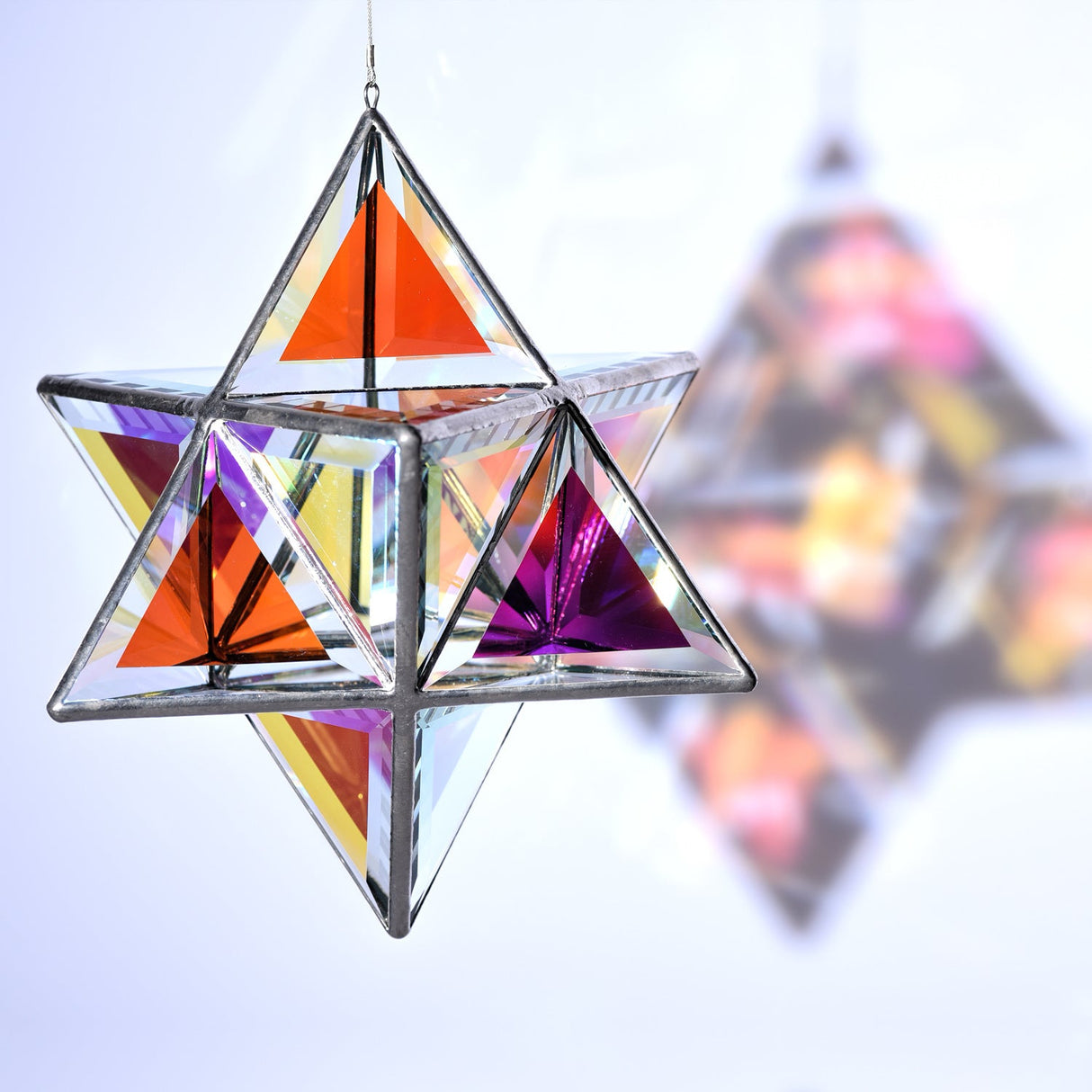 Glas-Skulptur Ariel, Small, mit zweifarbigem klarem Glase - PerlineBeads