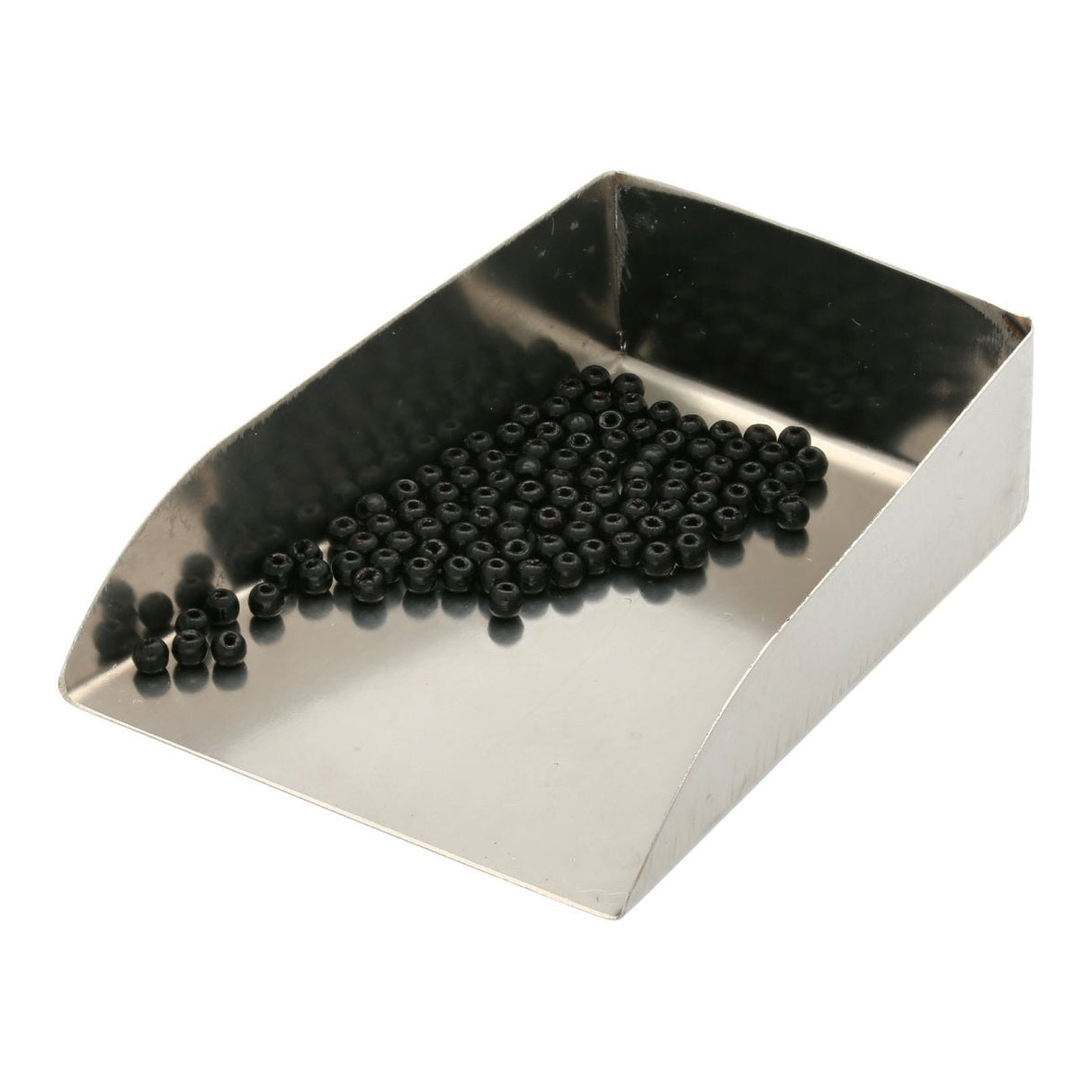 Glasperlen rund - 2 mm - Jet - PerlineBeads