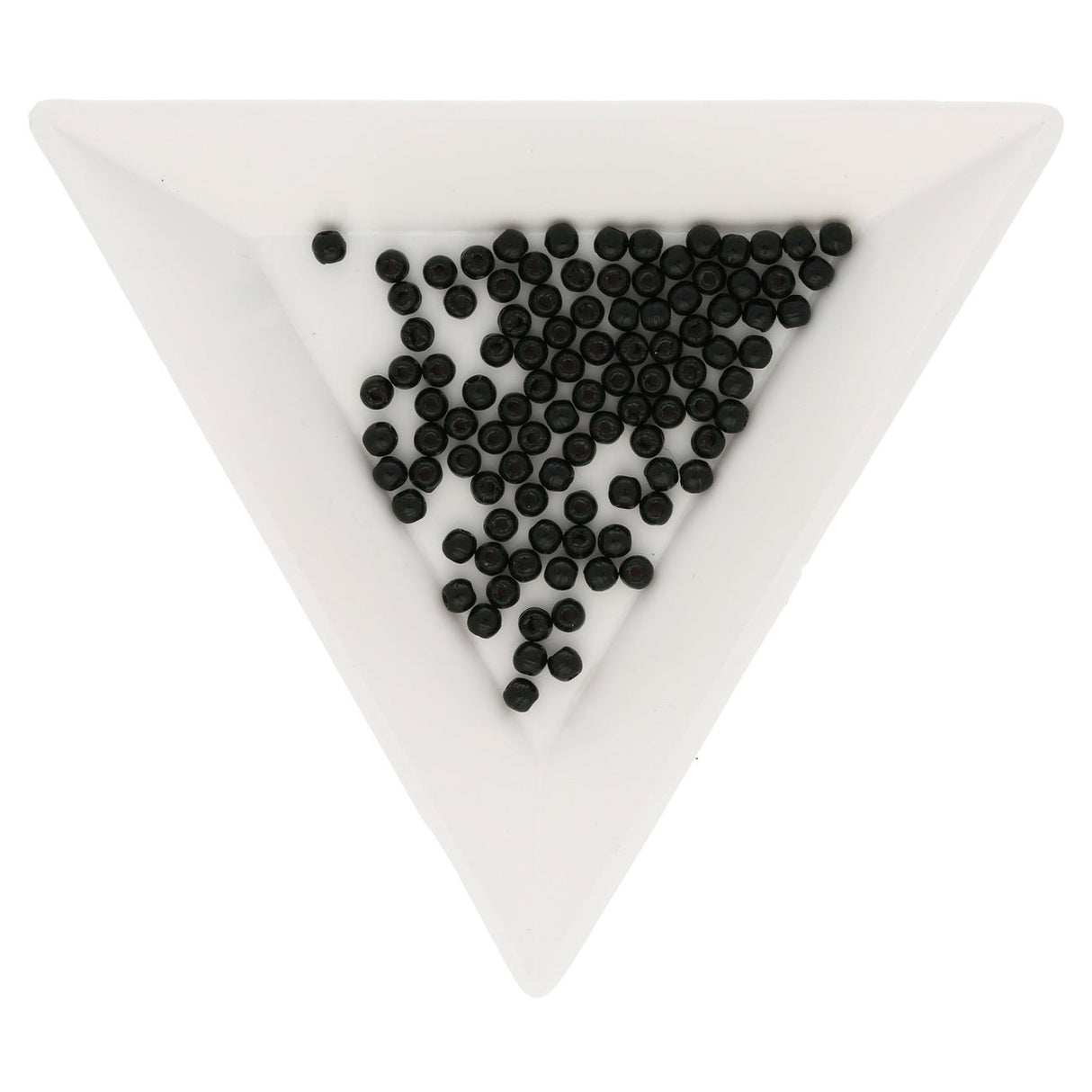 Glasperlen rund - 2 mm - Jet - PerlineBeads