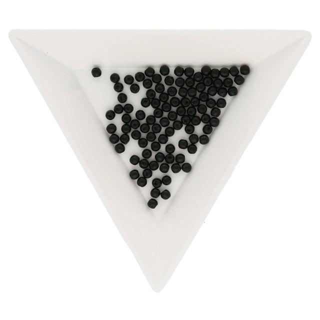 Glasperlen rund - 2 mm - Jet - PerlineBeads