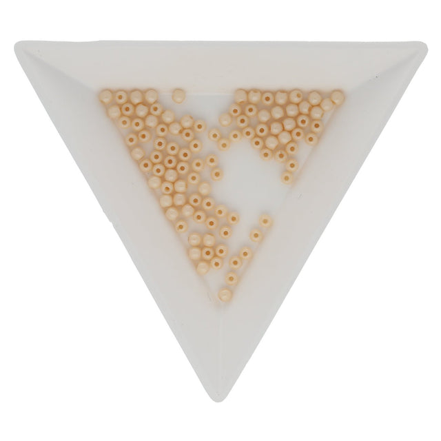 Glasperlen rund - 2 mm - Luster - Opaque Champagne - PerlineBeads