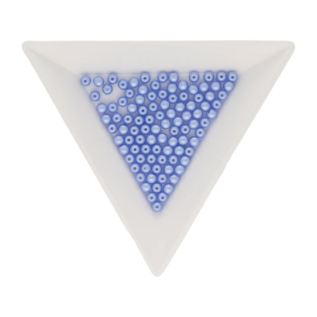 Glasperlen rund - 3 mm - Alabaster Pastel Light Sapphire - PerlineBeads
