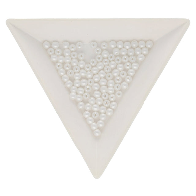 Glasperlen rund - 3 mm - Pearl Coat Snow - PerlineBeads