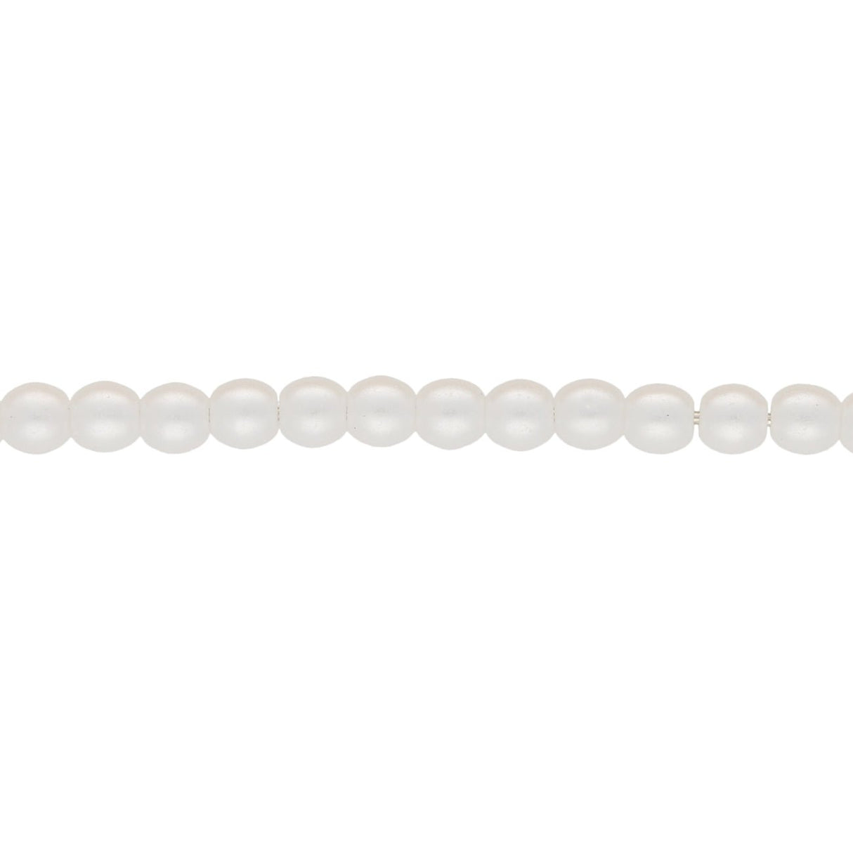 Glasperlen rund - 3 mm - Pearl Coat Snow - PerlineBeads