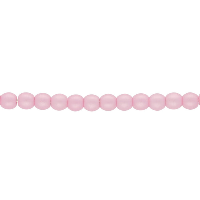 Glasperlen rund - 3 mm - Powdery Pastel Pink - PerlineBeads
