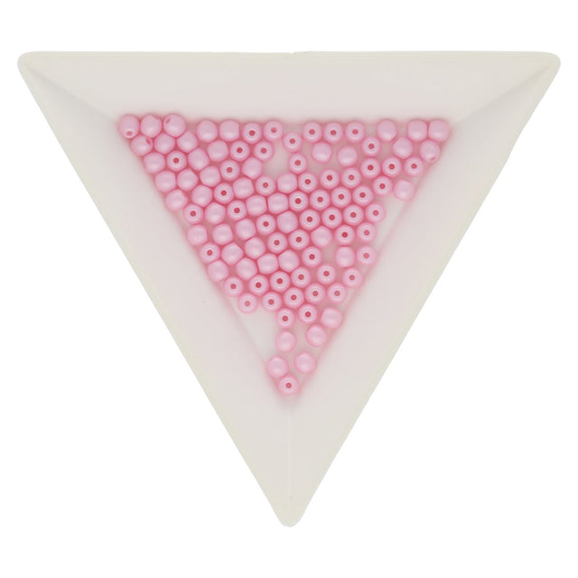 Glasperlen rund - 3 mm - Powdery Pastel Pink - PerlineBeads