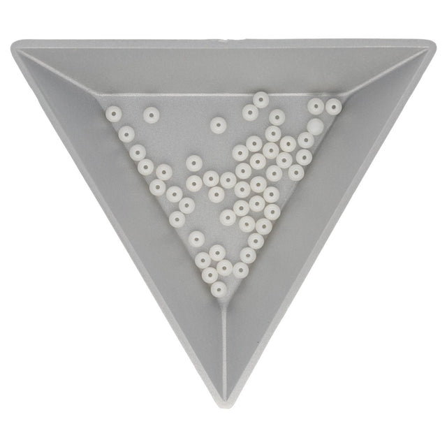 Glasperlen rund - 3 mm - Powdery Pastel White - PerlineBeads