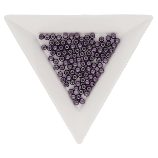 Glasperlen rund - 3 mm - Saturated Metallic Tawny Port - PerlineBeads