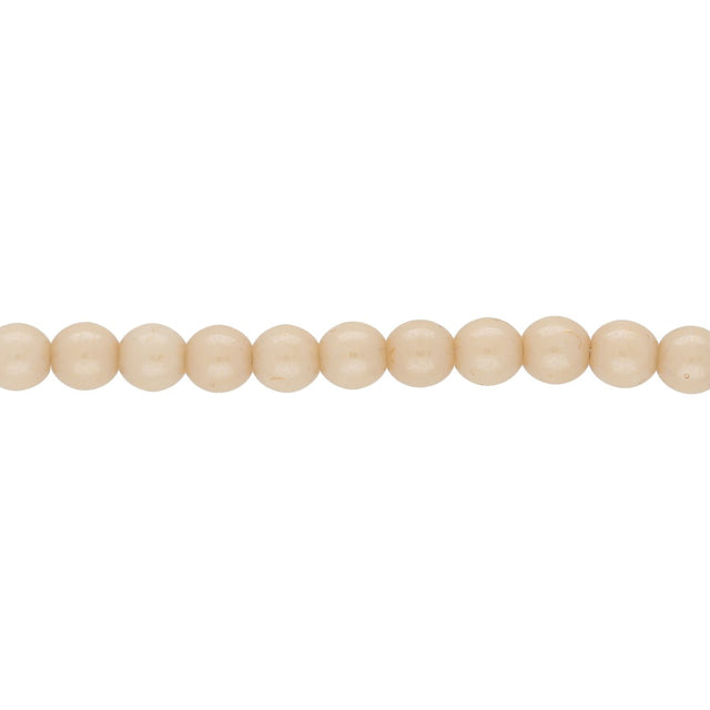 Glasperlen rund - 4 mm - Luster Opaque Champagne - PerlineBeads