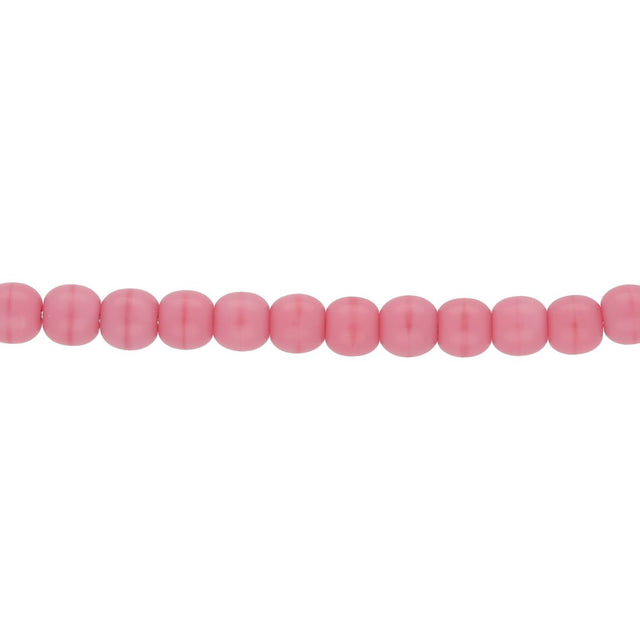Glasperlen rund - 4 mm - Pink - Coral - PerlineBeads