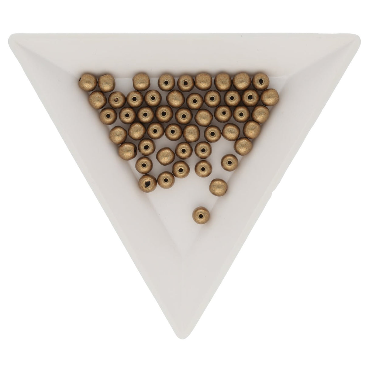 Glasperlen rund - 4 mm - Saturated Metallic Ceylon Yellow - PerlineBeads