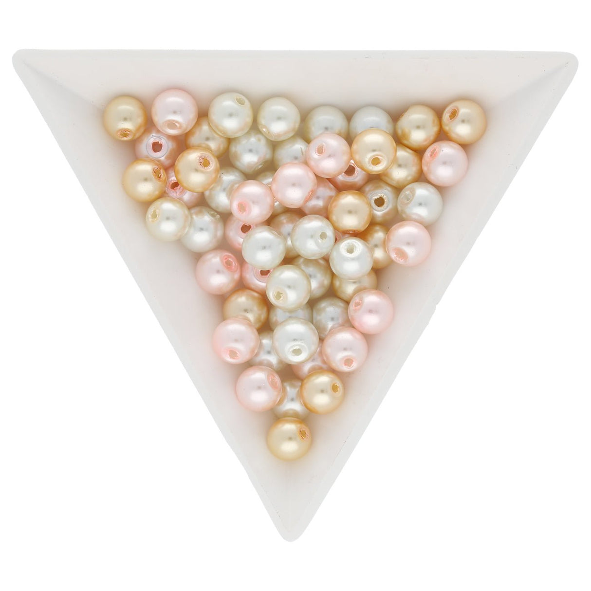 Glasperlen rund - 6 mm - Light Rose Mix - PerlineBeads