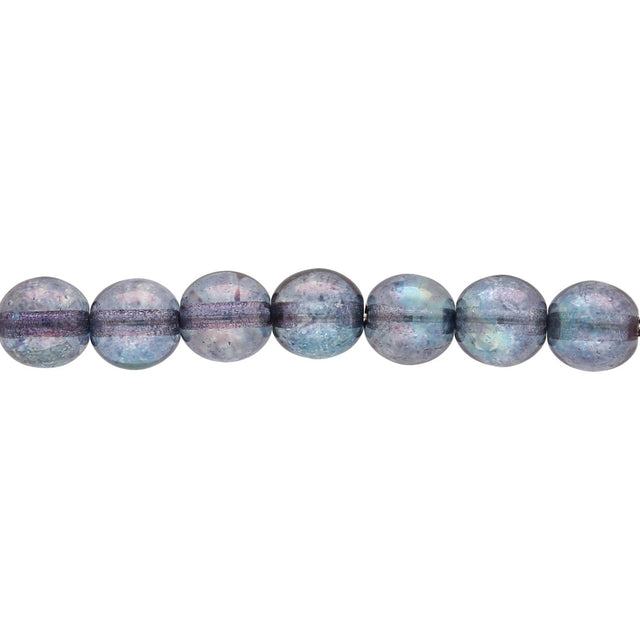 Glasperlen rund - 6 mm - Luster Transparent Amethyst - PerlineBeads