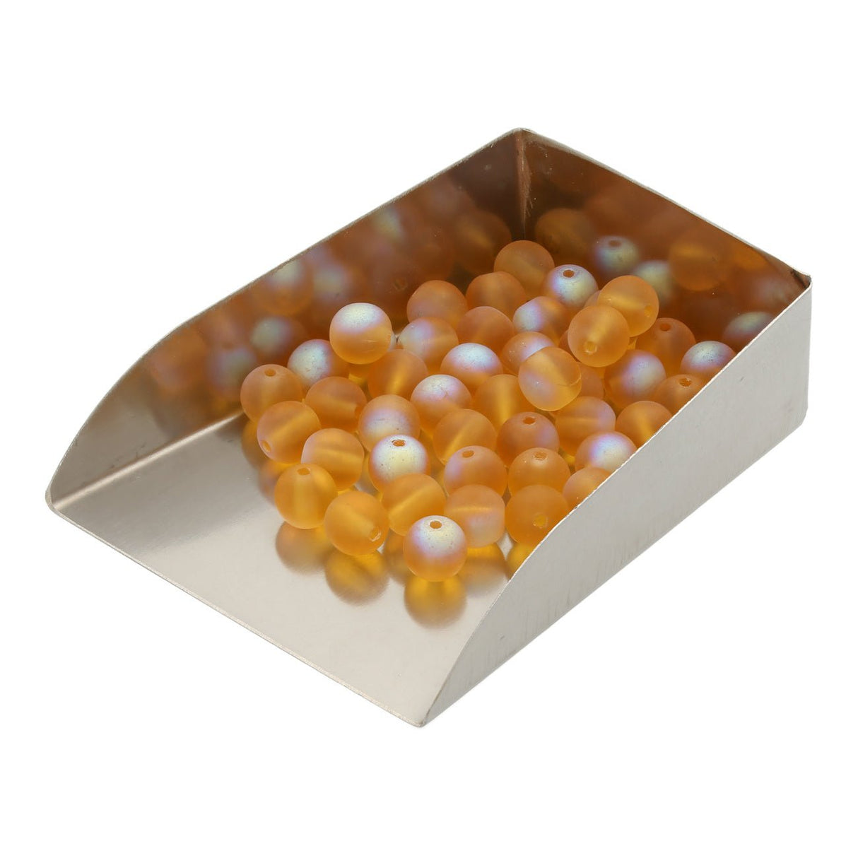 Glasperlen rund - 6 mm - Matte Med Topaz AB - PerlineBeads