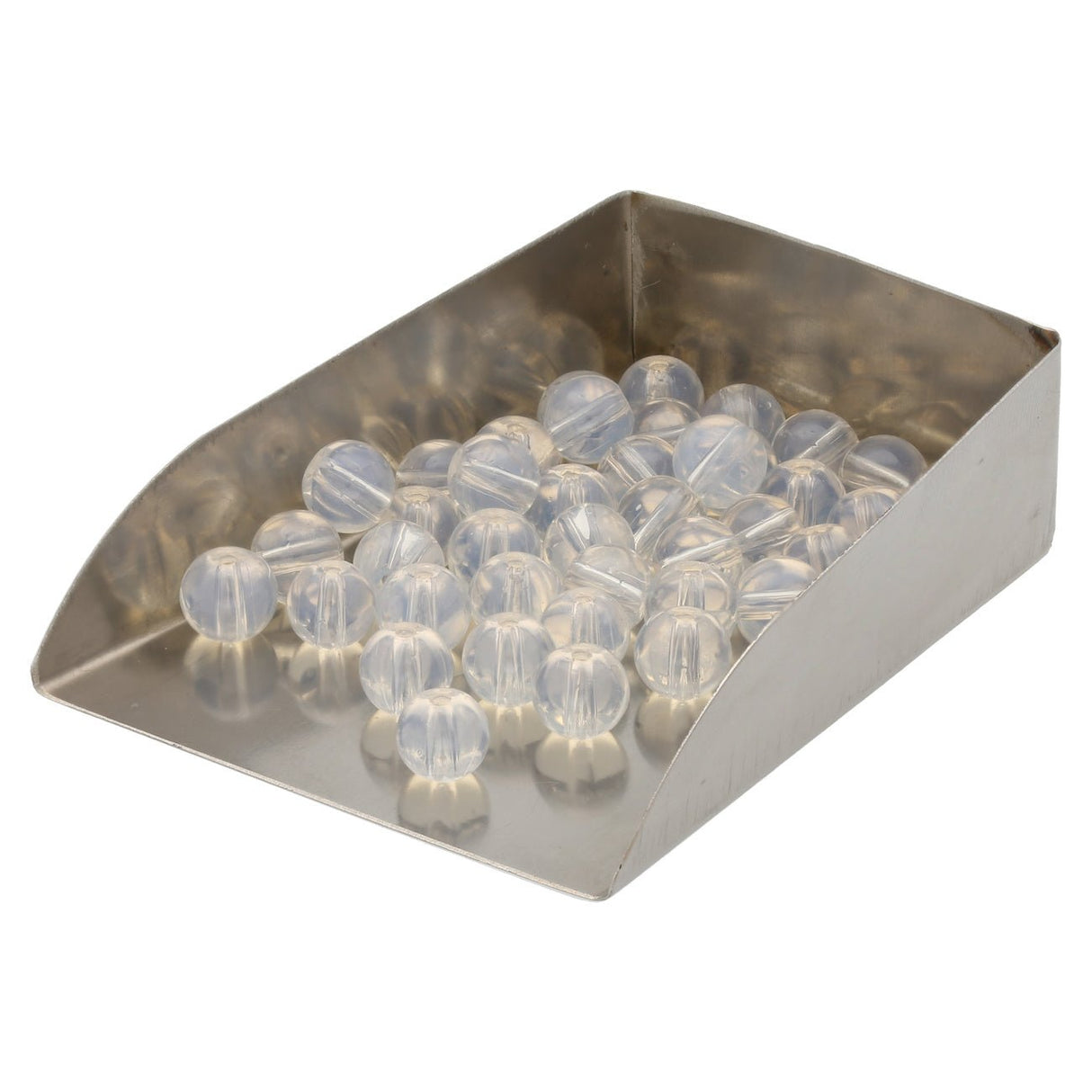 Glasperlen rund - 6 mm - Nachahmung von Opalit - PerlineBeads